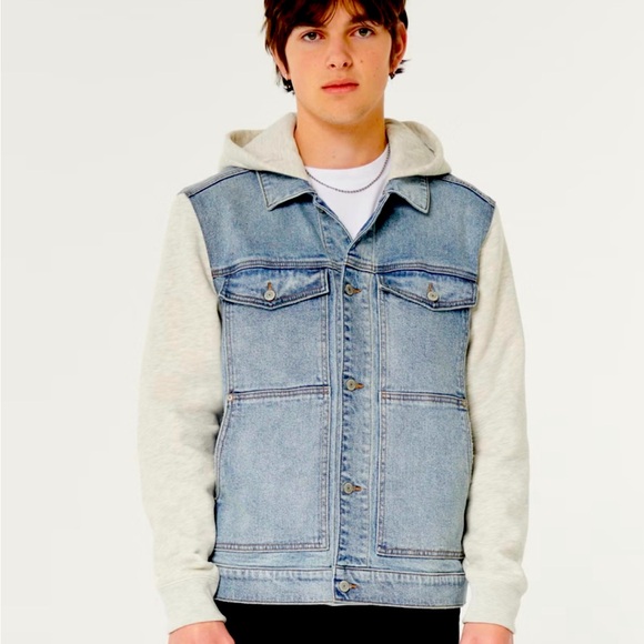 Like new men’s Hollister denim and cotton jacket - Picture 1 of 8
